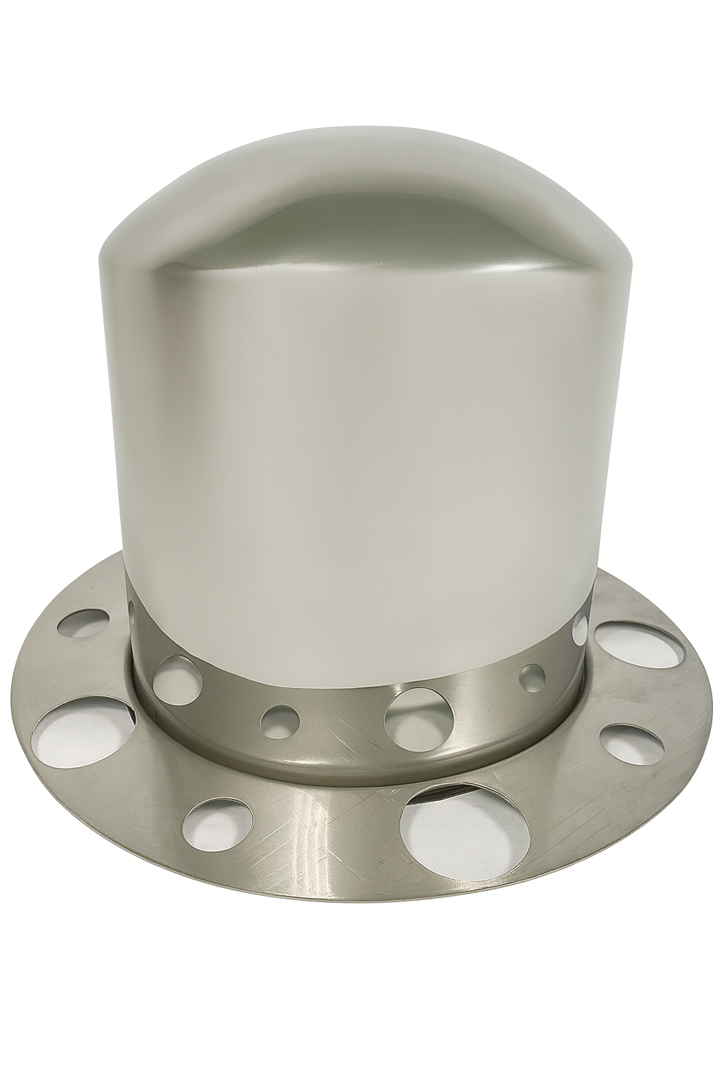 Rear Axle Cover Kit with Non-Removable Baby Moon Cap, 9.5'' Height, (5) 1”, (5) 1.88” Lug, Hub-Piloted, Stainless Steel