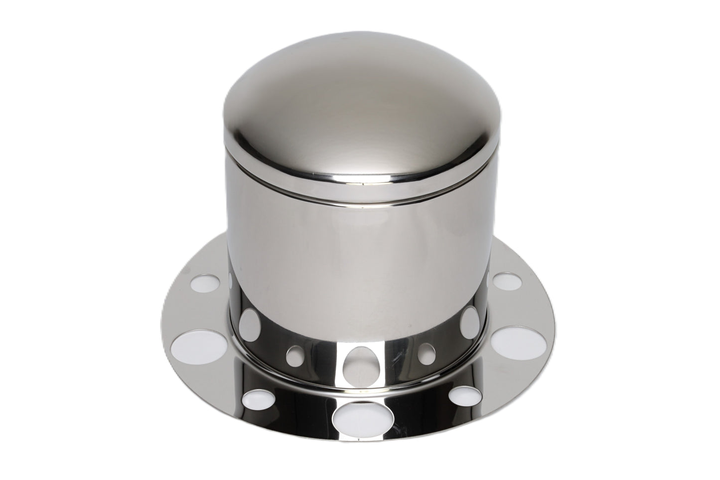 Rear Axle Cover Kit with Removable Baby Moon Cap, 10.5'' Height, (5) 1”, (5) 1.88” Lug, Hud-Piloted, Stainless Steel