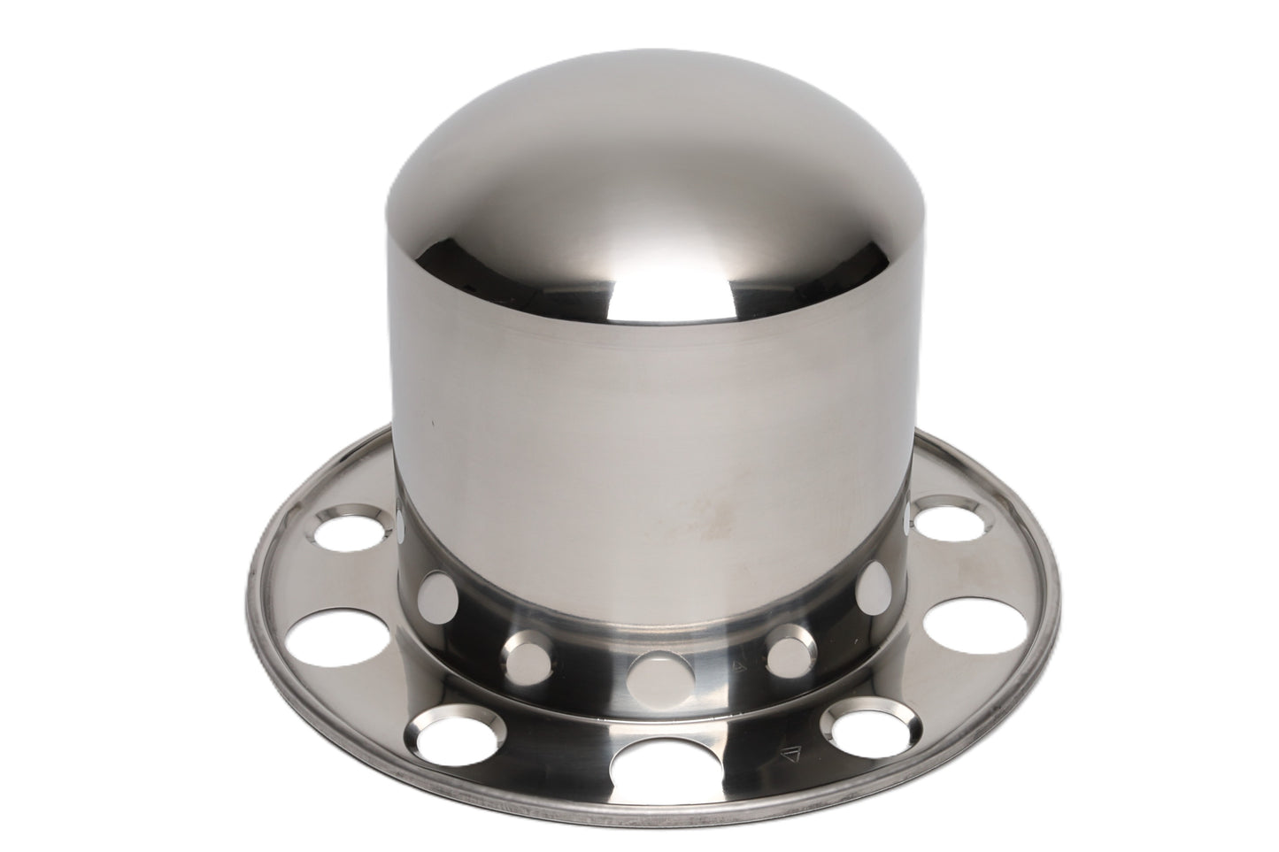 Rear Axle Cover Kit with Non-Removable Baby Moon Cap, 9'' Height, (5) 1.25”, (5) 1.75” Lug, Stud-Piloted, Stainless