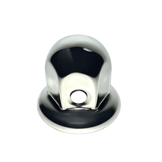 Nut Cover, 1-1/8" Diameter, 1-5/8" Height, Standard Style, Chrome, w/Flange