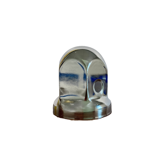 Nut Cover,  1.5" Diameter, 2'' Bullet Style, Chrome, w/Flange