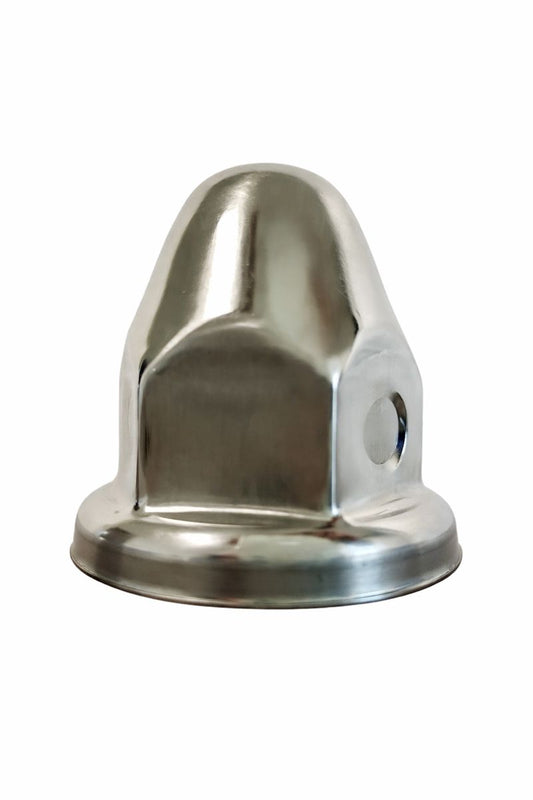 Nut Cover, 1.5" Diameter, 2" Height, Bullet Style, Stainless Steel, w/Flange