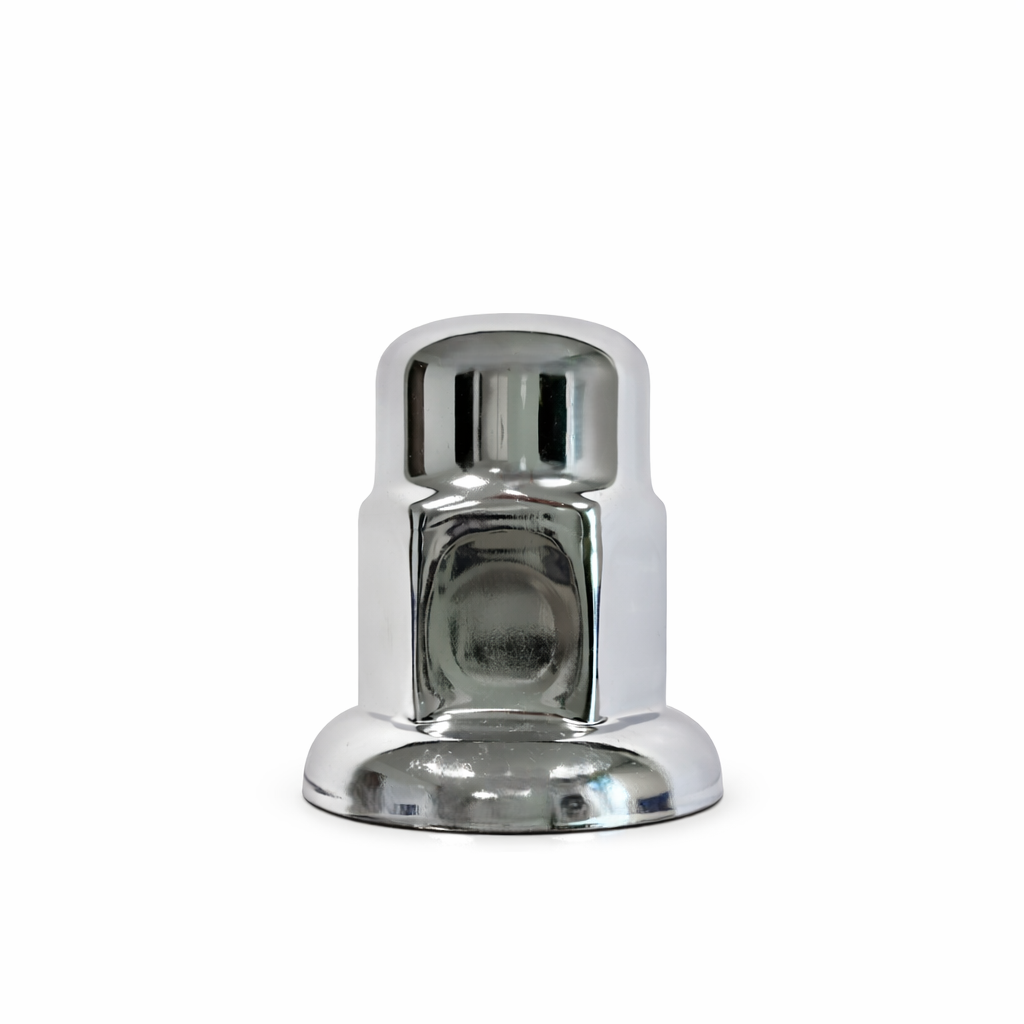 Nut Cover, 30 mm Diameter, 2" Height, Chrome, w/Flange
