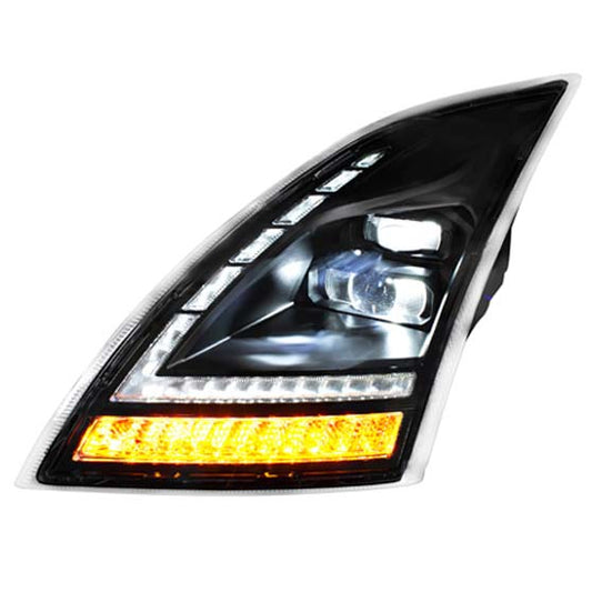 Driver Side, Black Housing,  Full LED Projection, LED DRL, Sequential