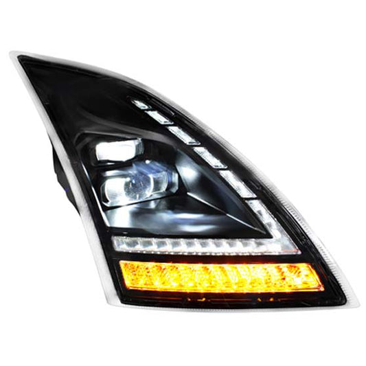 Passenger Side, Black Housing, Full LED Projection, LED DRL, Sequential