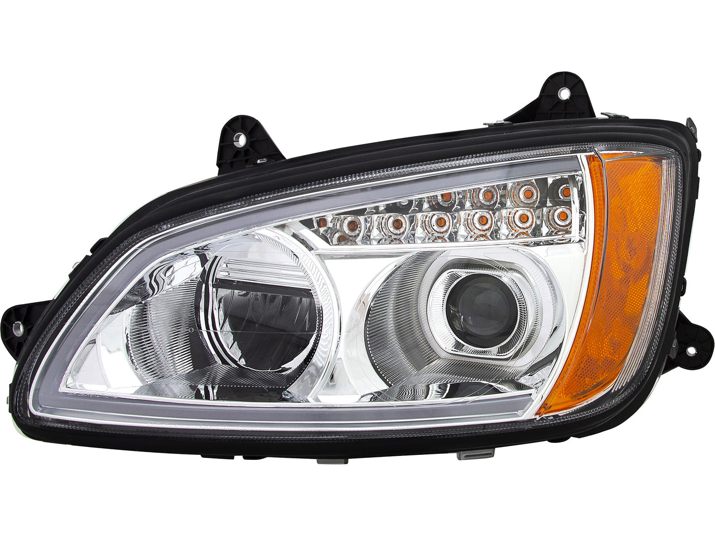 Driver Side, Chrome Housing, Full LED, LED DRL