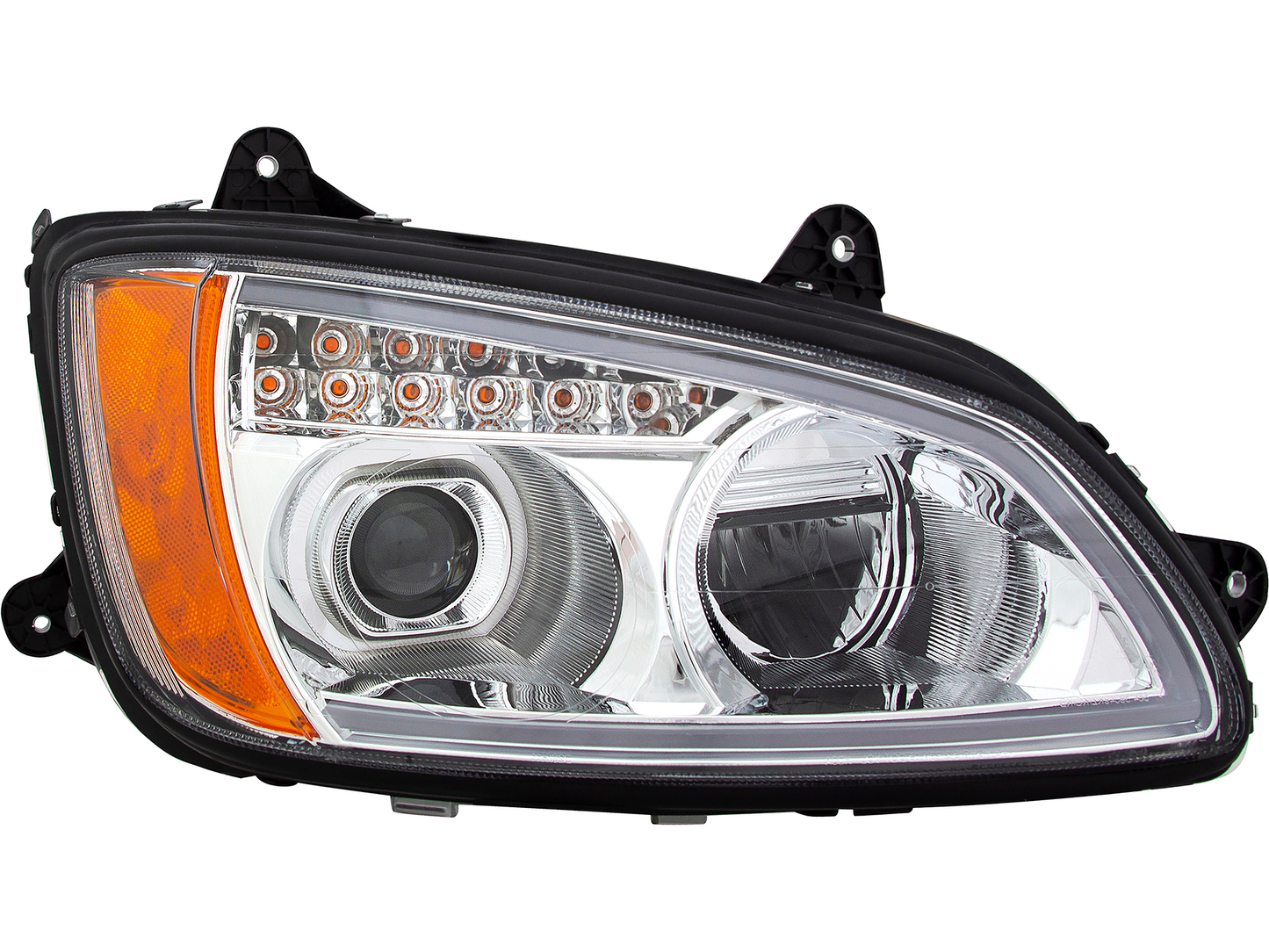 Passenger Side, Chrome Housing, Full LED, LED DRL