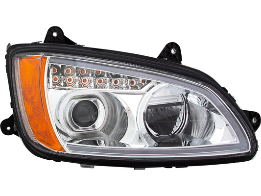 Passenger Side, Chrome Housing, Full LED, LED DRL