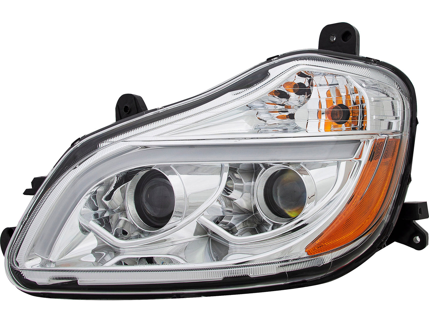 Driver Side, Chrome Housing, LED Projection, LED DRL