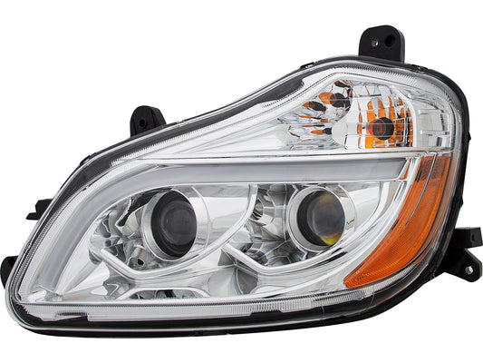 Driver Side, Chrome Housing, LED Projection, LED DRL