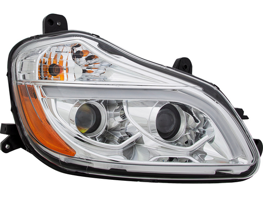 Driver Side, Chrome Housing, LED Projection, LED DRL