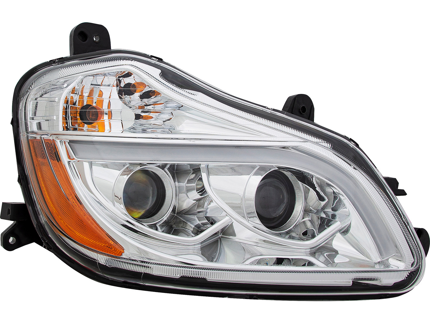 Passenger Side, Chrome Housing, LED Projection, LED DRL