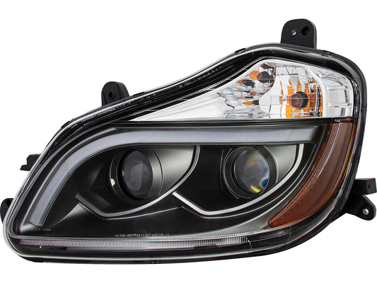 Driver Side, Black Housing, LED Projection, LED DRL