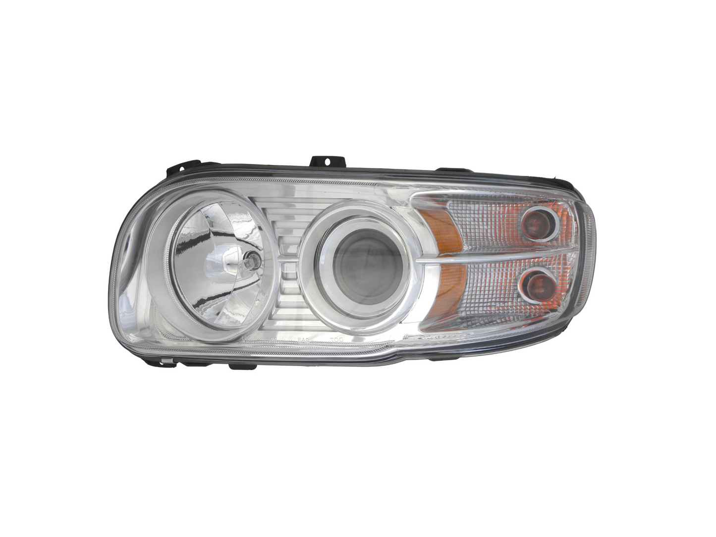 Driver Side, Projection Low Beam, Chrome Housing, Halogen