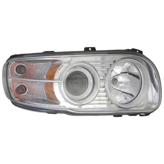 Passenger Side, Projection Low Beam, Chrome Housing, Halogen