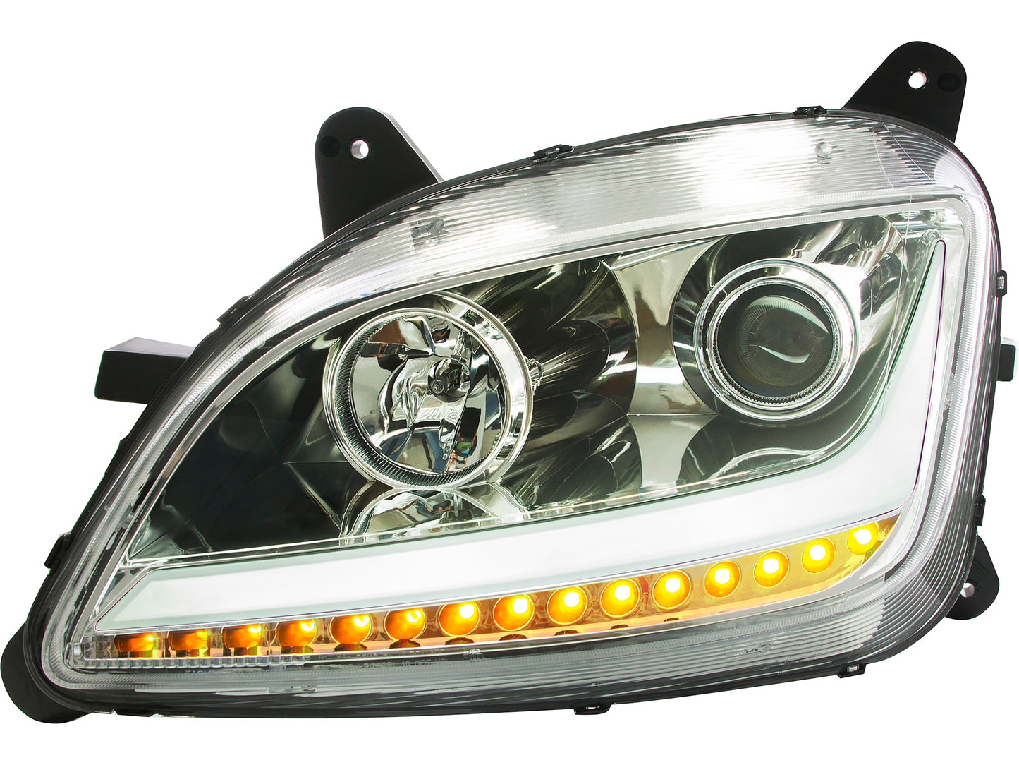 Driver Side, Projection Low Beam, Halogen, LED Turn Signal, LED DRL