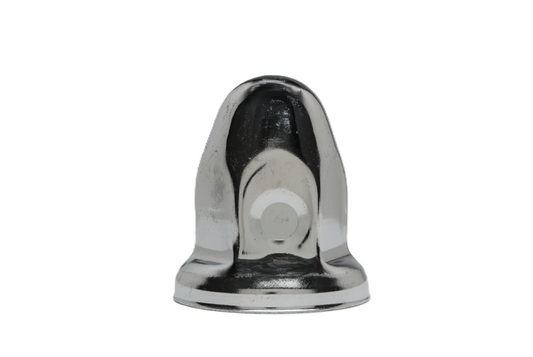 Nut Cover, 33mm diameter, 56mm Height, Bullet Style, with flange, Chrome
