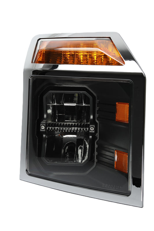 Mack Anthem Passenger Side Headlight, LED, Black Housing
