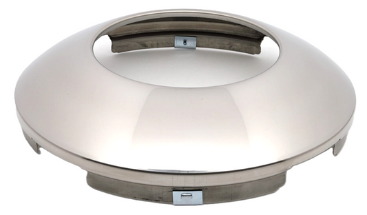 Front Hub Cap- 4Notch, 8.72" OD, 2.56" Height, Stainless, Hubdometer