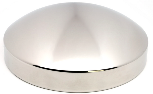 Rear Hub Cap, 8.06'' ID, 2.75'' Height, Stainless, Baby Moon