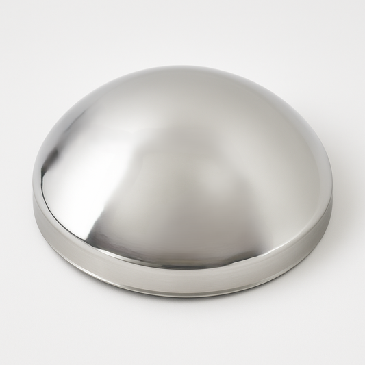 TrailerHubCap- With 3 clips, 9.25" ID, 2.63" Height, Stainless Steel, Baby Moon