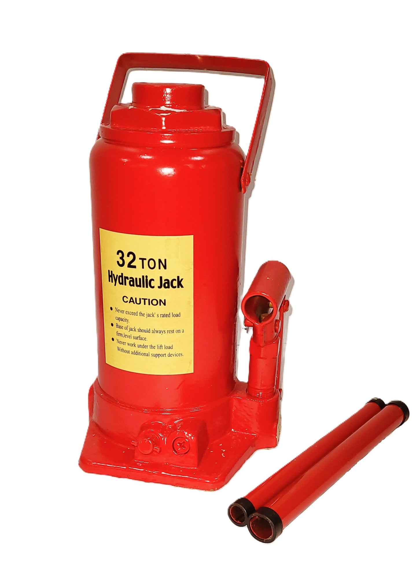 Hydraulic Bottle Jack- 32-Ton, w/2pc handle