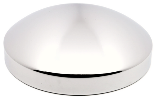 Rear Hub Cap, 8'' ID, 2.75'' Height, Stainless, Baby Moon