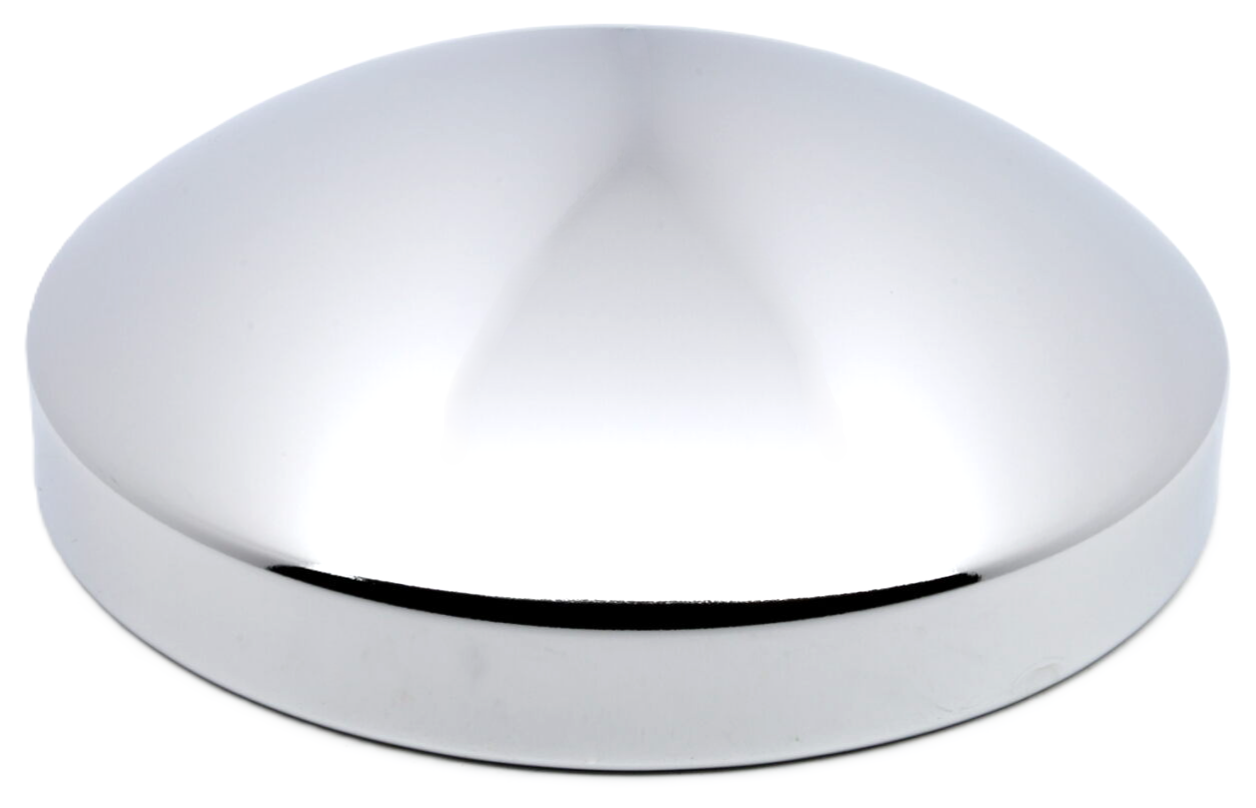 Rear Hub Cap, 8'' ID, 2.75'' Height, Chrome, Baby Moon