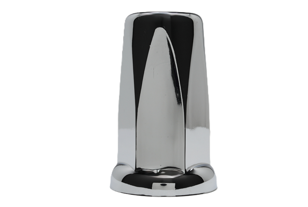 ABS Chrome Nut Cover, 33mm Diameter, 84.1375mm Height, Tall-Boy, Push-on, with flange