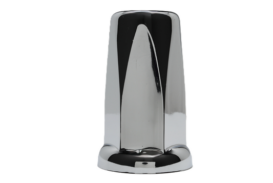 ABS Chrome Nut Cover, 33mm Diameter, 84.1375mm Height, Tall-Boy, Push-on, with flange