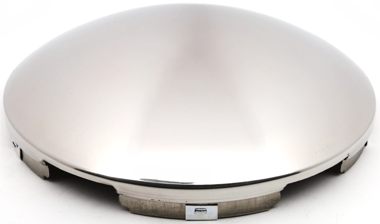 Front Axle Hub Cap, 5Notch, 8.72" OD, 2.56" Height, Stainless, Baby Moon