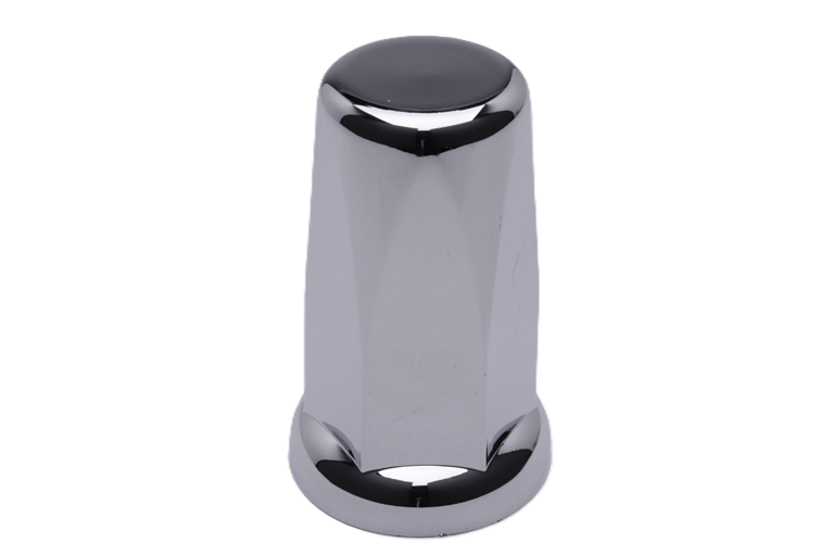 ABS Chrome Nut Cover, 33mm Diameter, 84.1375mm Height, Tall-Boy, Push-on, with flange