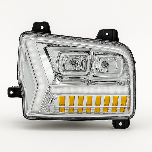 Passenger Side, Chrome Housing, Full LED with Sequential Function