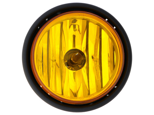 Fog Light, Chrome Housing, Yellow Lens, Halogen