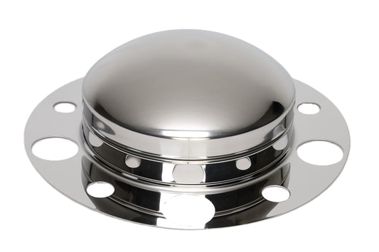 Front Axle Cover Kit with Removable Baby Moon Cap, 3.5'' Height, (5) 1”, (5) 1.88” Lug, Hub-Piloted, Stainless Steel
