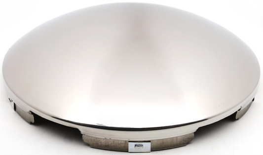 Front Axle Hub Cap, 5Notch, 8.72" OD, 2.56" Height, Stainless, Baby Moon