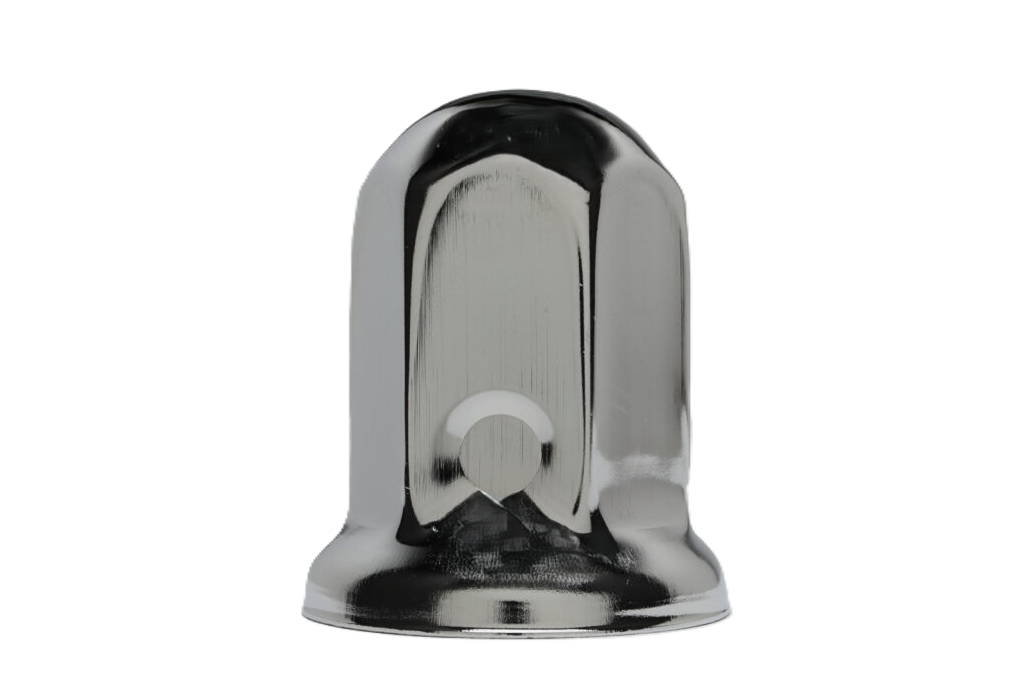 Nut Cover, 33mm Diameter, 64mm Height, Tall Boy, with flange, Push-On, Chrome
