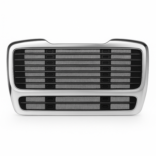 Freightliner M2-106/M2-112 Grille, 2002-2018, Chrome ABS with Bug Screen