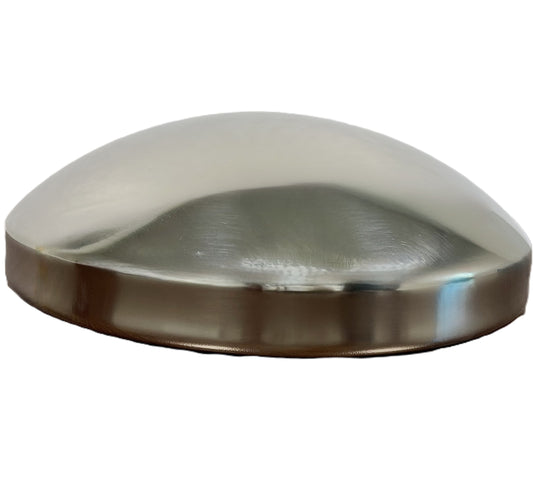 Rear Hub Cap, 8.19'' ID, 2.75'' Height, Stainless, Baby Moon