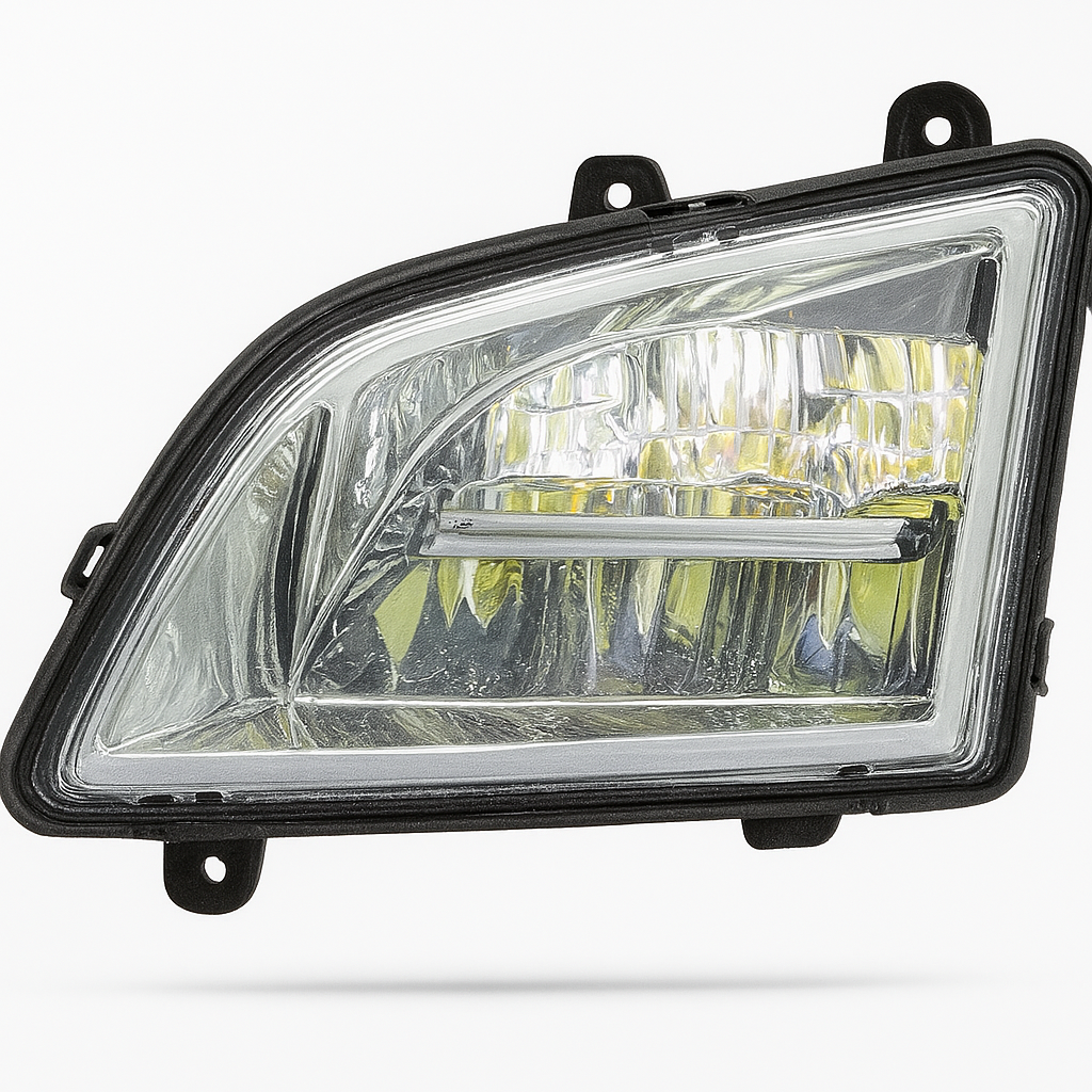 Driver Side, Fog Light, Chrome Housing, LED
