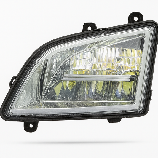 Driver Side, Fog Light, Chrome Housing, LED