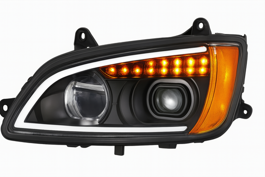 Driver Side, Full LED w/Light Bar and Amber Refl