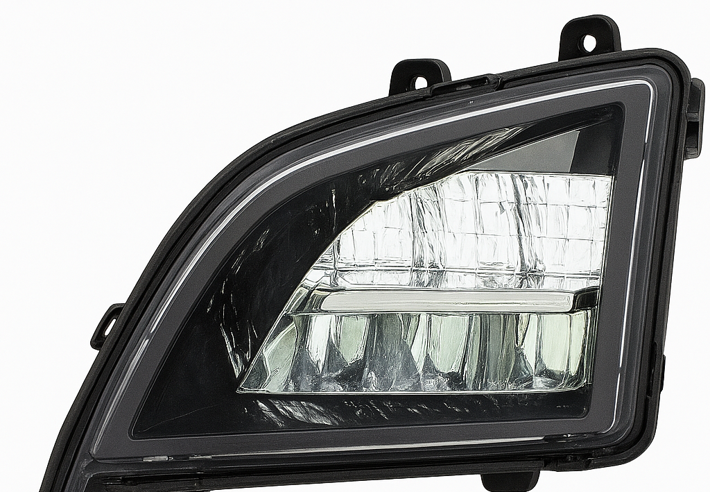 Driver Side, Fog Light, Black Housing, LED