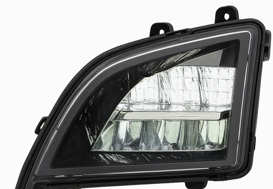 Driver Side, Fog Light, Black Housing, LED
