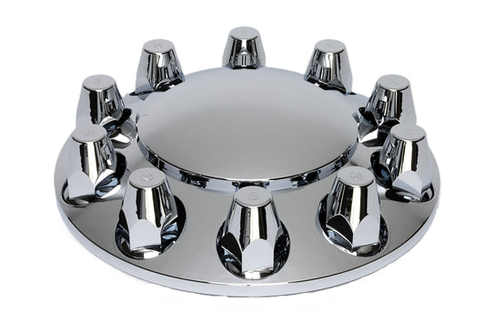 Baby Moon ABS Axle Cover Kit, 1 Front, Chrome, w/Removable Cap, 
 33 mm Push-On Classic Nut Covers