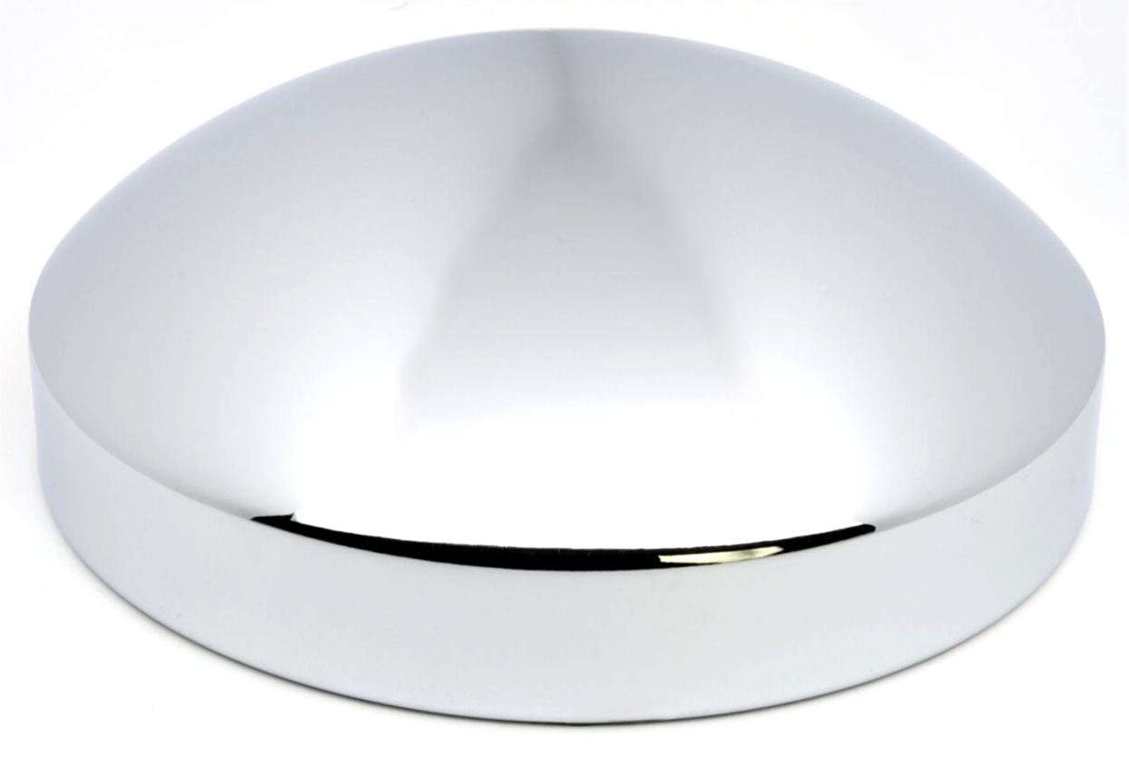 Rear Hub Cap, 8.19'' ID, 3.13'' Height, Chrome, Baby Moon
