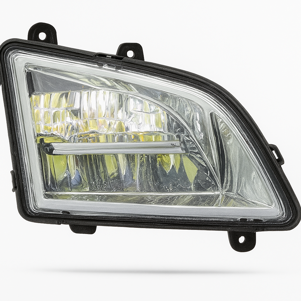 Passenger Side, Fog Light, Chrome Housing, LED
