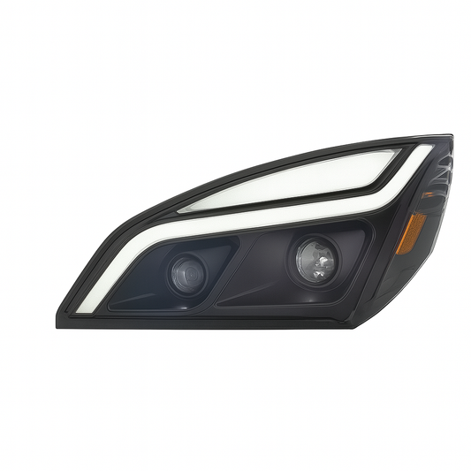 Driver Side, Black Housing, Full LED, LED DRL & DRL Bar