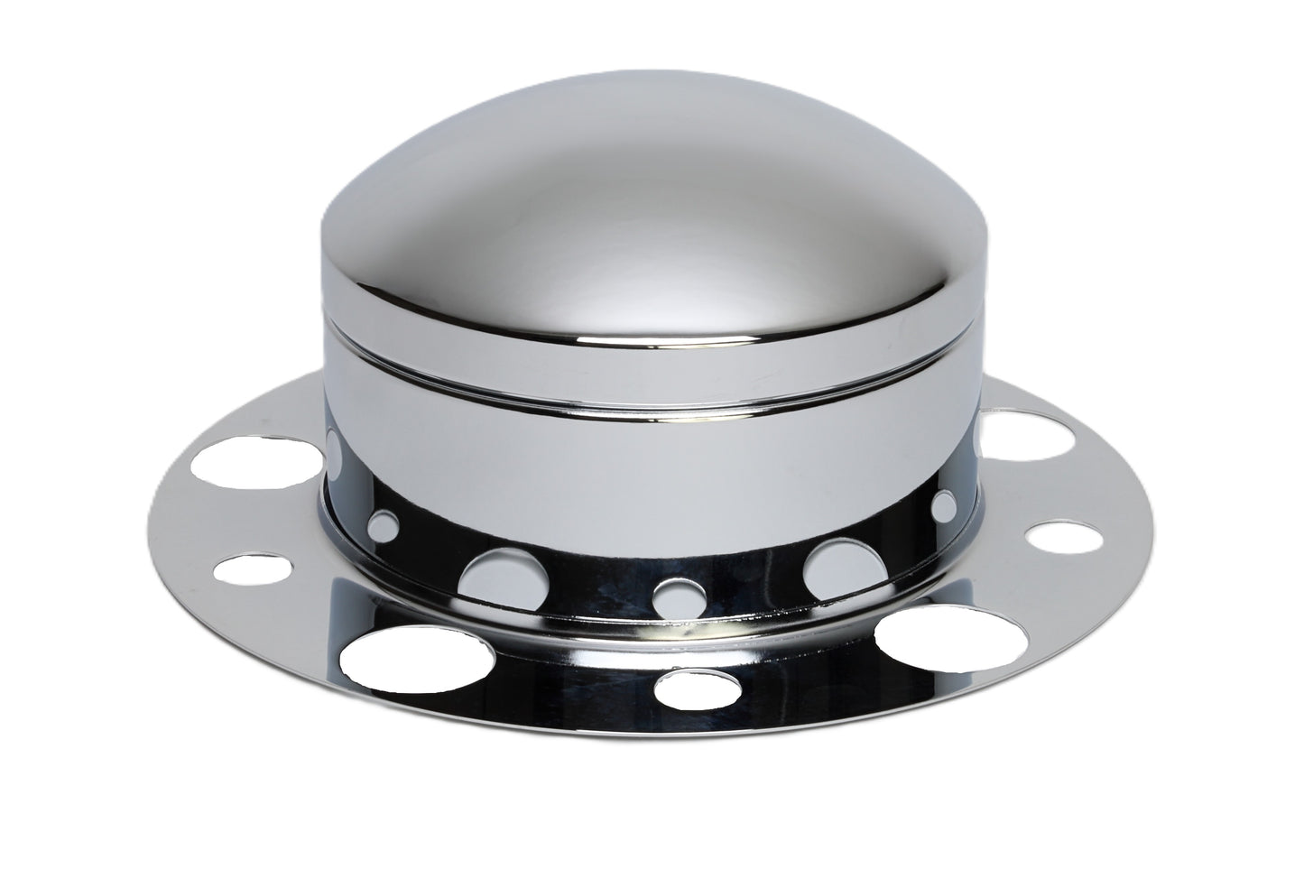 Front Axle Cover Kit with Removable Baby Moon Cap, 3.5'' Height, (5) 1”, (5) 1.88” Lug, Hub-Piloted, Stainless Steel