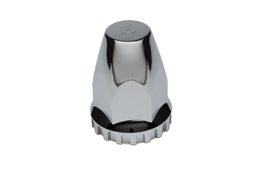 ABS Chrome Nut Cover, 33mm Diameter, 73mm Height, Push-on, with flange
